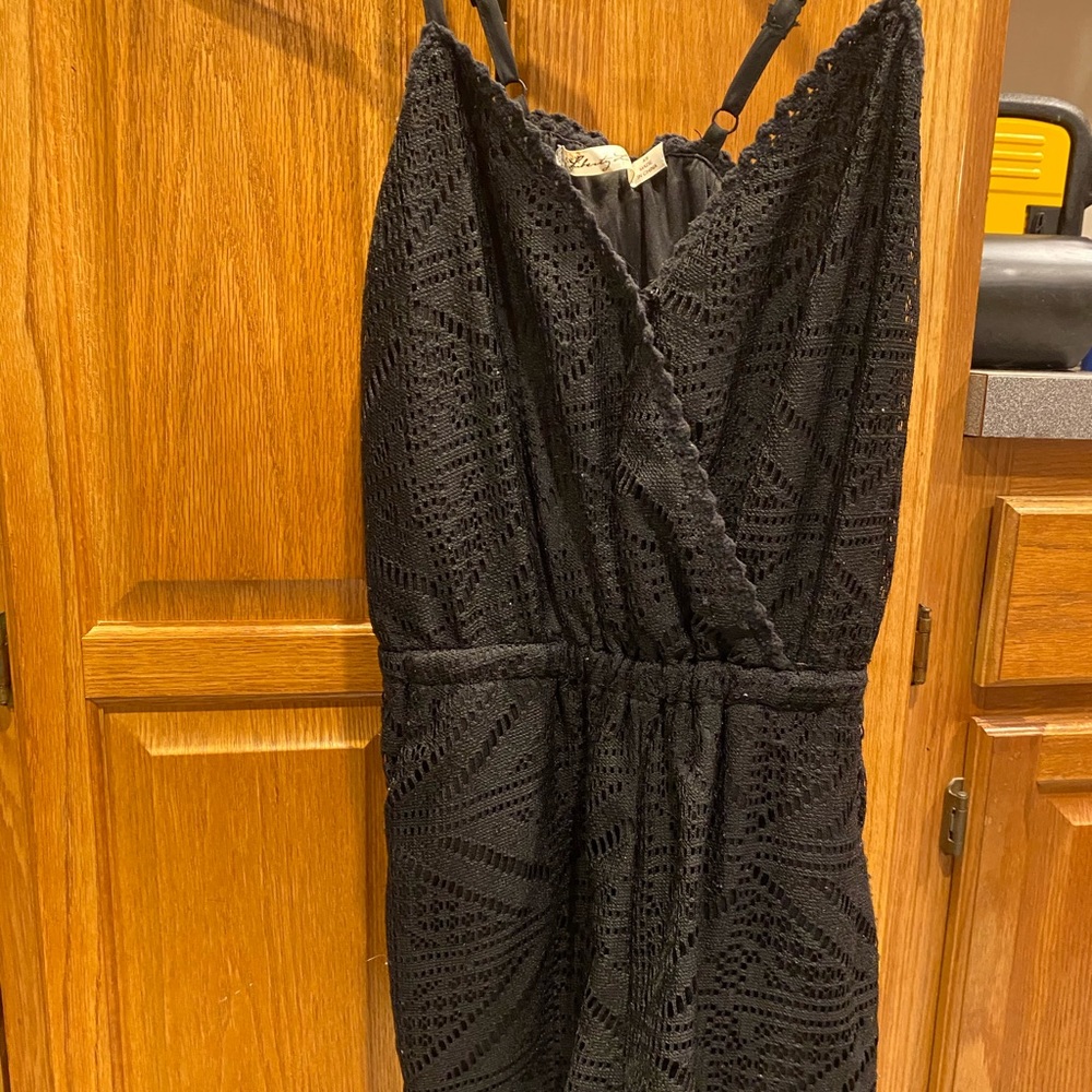 Black lace romper